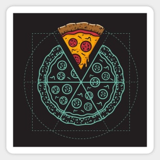 The Vitruvian pizza Sticker